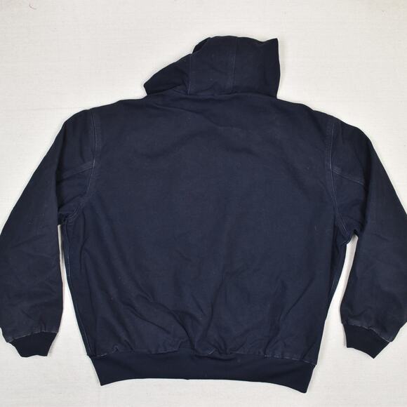 VTG Carhartt Men's Work Jeans Hooded Cotton Blue Size 2XL J25 ZIPPER NOT WORKING - Picture 3 of 8